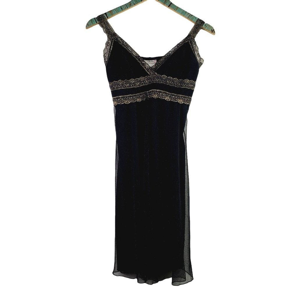 Vintage Soulmates Shift Sparkle Glitter Gauzy Lined Cocktail Dress, Sz M